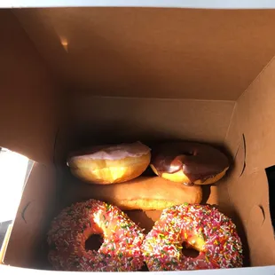 a box of assorted donuts