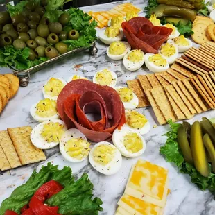 Charcuterie board for a catering event