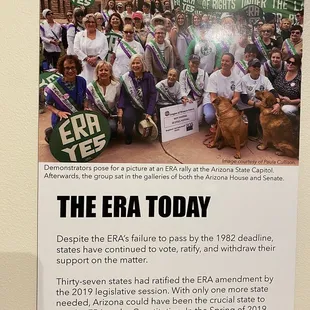 A great ERA exhibit and photo of many friends &amp; me in it.