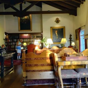 the living room and dining area