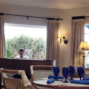 Piano in the background