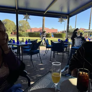 Very poor experience with lawn service being done as we were having brunch.