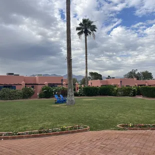 The manicured grounds and some of the casitas