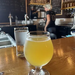 a woman in the background