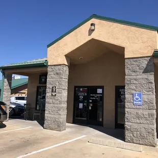 Exterior; decent parking