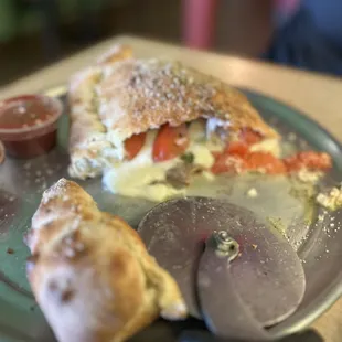 The insides of the calzone