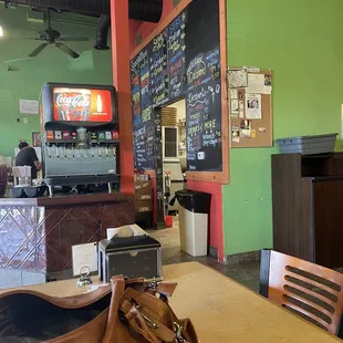 a view of the dining area