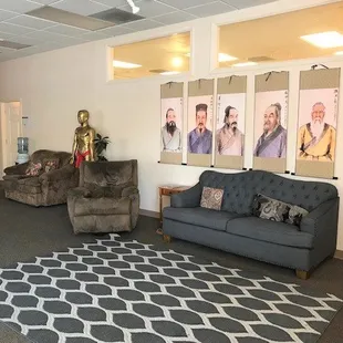 Student hang-out area around our lobby.