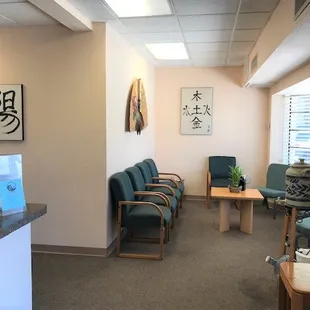 The waiting area for ASAOM Clinic patients.