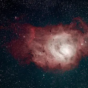 The Lagoon Nebula. Image from our telescope while stargazing with a family at their residence in Tucson, Arizona.
