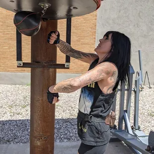 Speedbag and outdoor elliptical