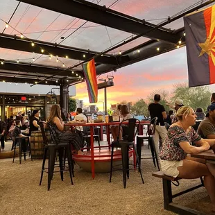 That patio + that sunset