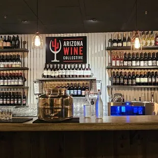 Bar of the Establishment. I took it while I was being ignored by the single employee present.