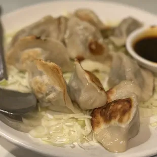 Shrimp, Pork &amp; Chive Pan Fried Dumplings