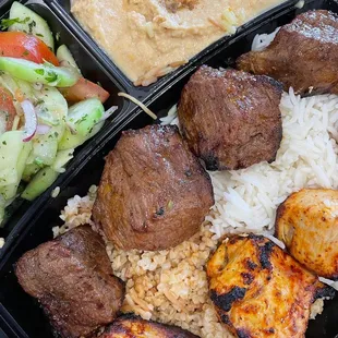 Combo with bulgur and basmati