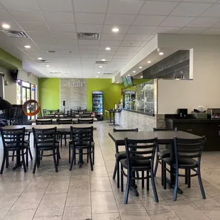 Very clean and nice indoor seating under air conditioning that's verycool