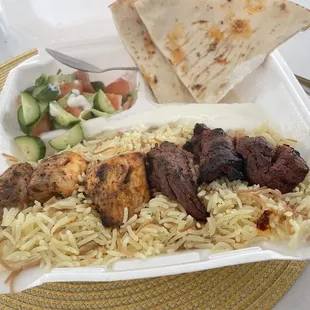 Chicken and beef combo