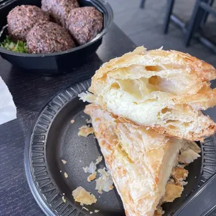 Cheese Burek and Falafel