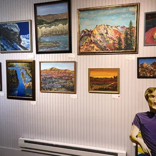 Lat days of Joe Lothamer's show of paintings and books.