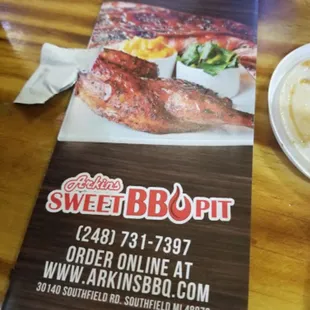 Menu and number