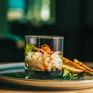 a plate of food on a table