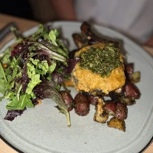 a plate of food on a table