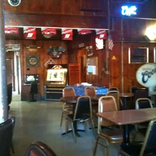 the inside of a restaurant