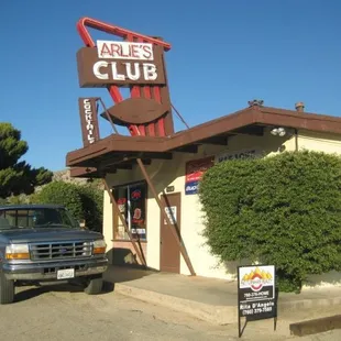 a car parked in front of a building