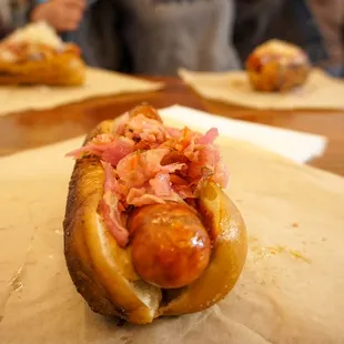 Basque Chorizo + homemade kimchi (so key)