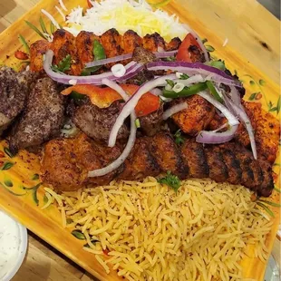 a plate of food on a table