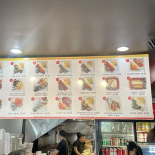 Menu (this board does not include all menu items)