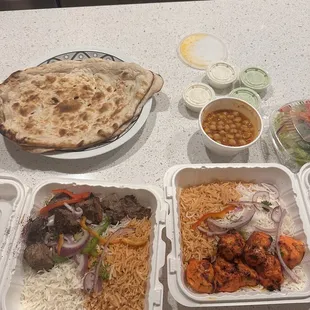 Chicken Kabob and Beef Kabob