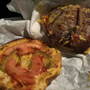 Open-faced Bacon Cheezeburger