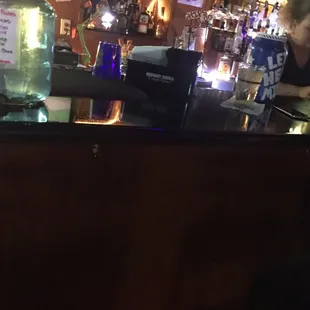 Behind the bar
