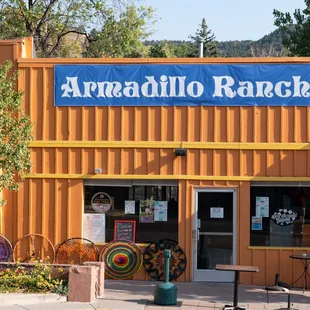 the front of the building