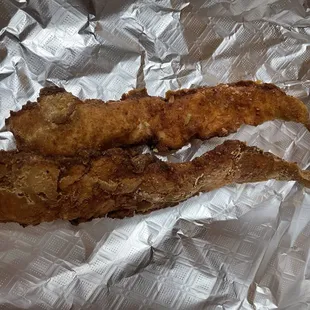 Over fried and greasy chicken tenders