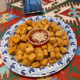 Crispy tofu appetizer