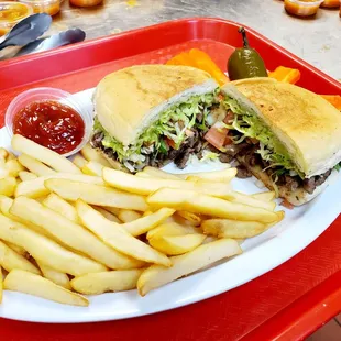 carne asada torta combo