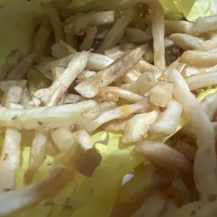 No beans  Little meat  Asked for extra salsa both flavors and only got three  small cups