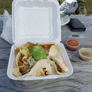 My delicious chicken burrito bowl. It was plenty to eat and fresh ingredients. I love that they added the avocado also.