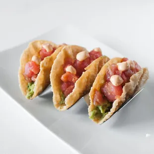 Tuna Tartare Tacos appetizer