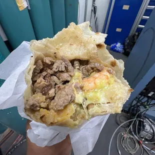 Surf and turf burrito