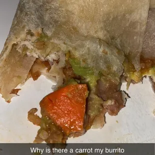 Carrot in a burrito