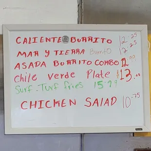 Menu prices as of March 15, 2024