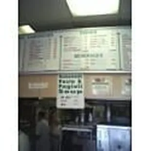 the menu board