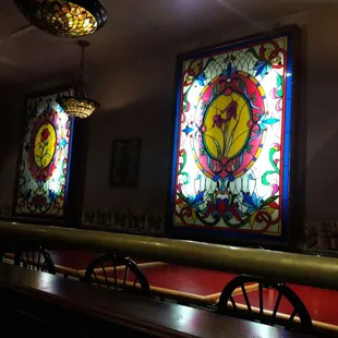 Nice dining area.  Order at counter first.