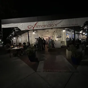 outside