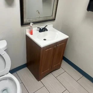 Clean bathroom during lunch rush says a lot!