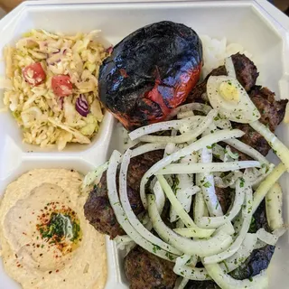 Beef Lule Kebab Plate