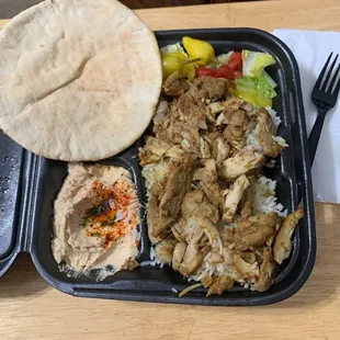 a meal in a plastic container